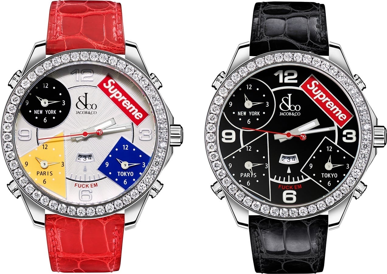 Supreme®/Jacob & Co Time Zone 47mm Watch